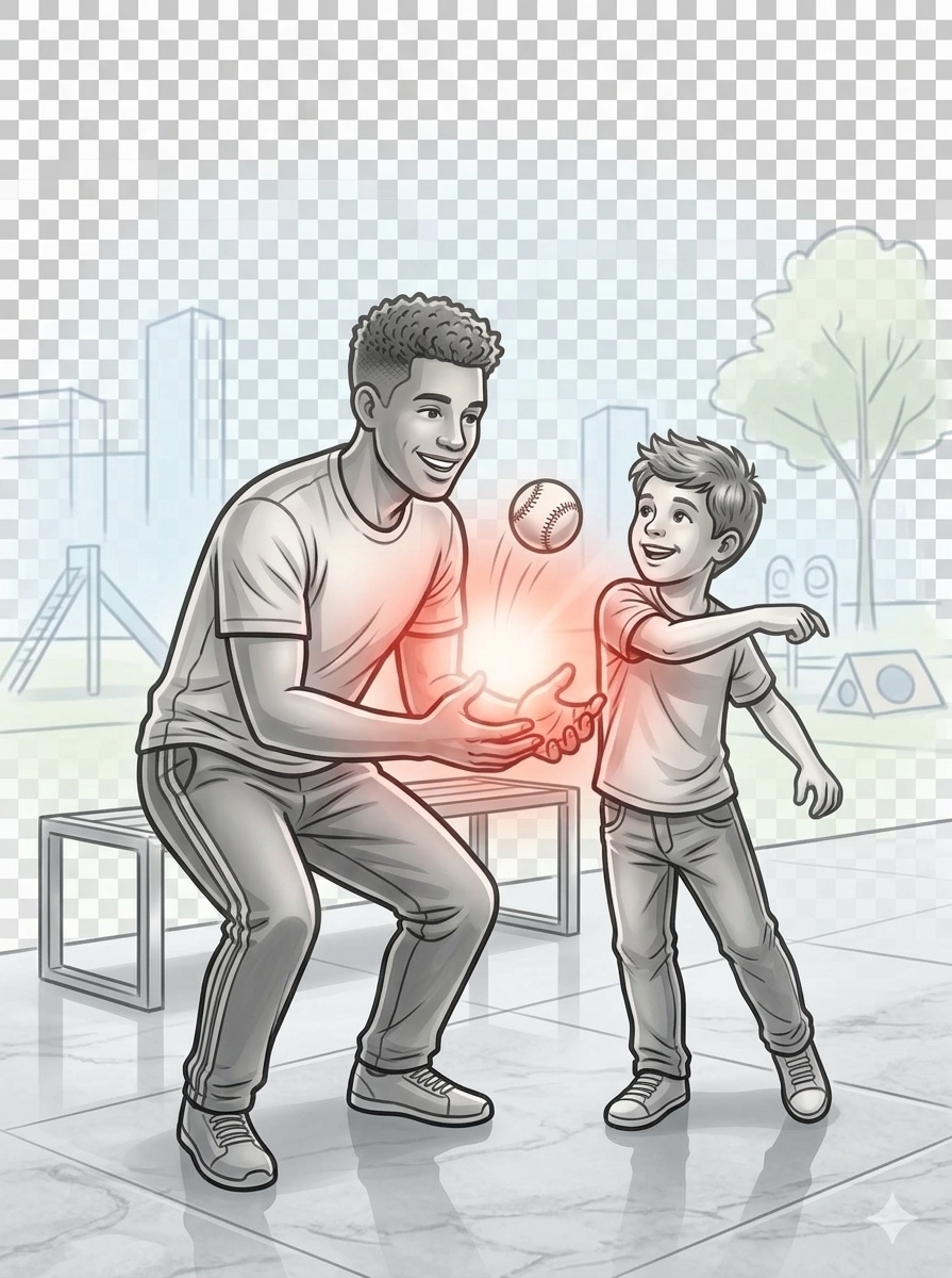 Patient and caregiver support illustration