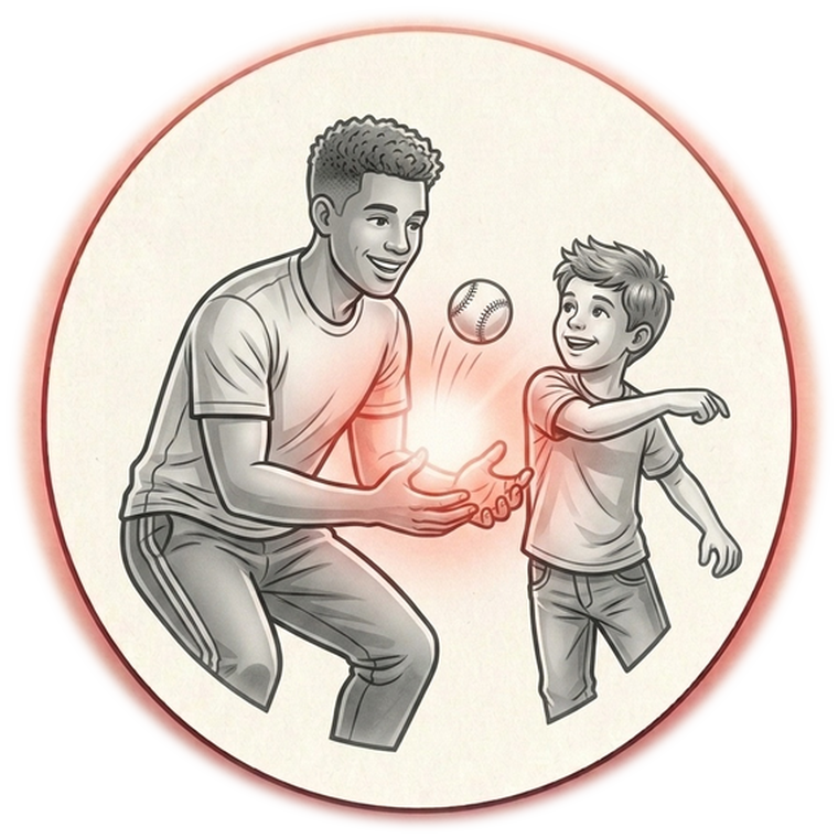 Patient and caregiver support illustration