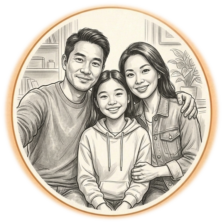 Patient family illustration